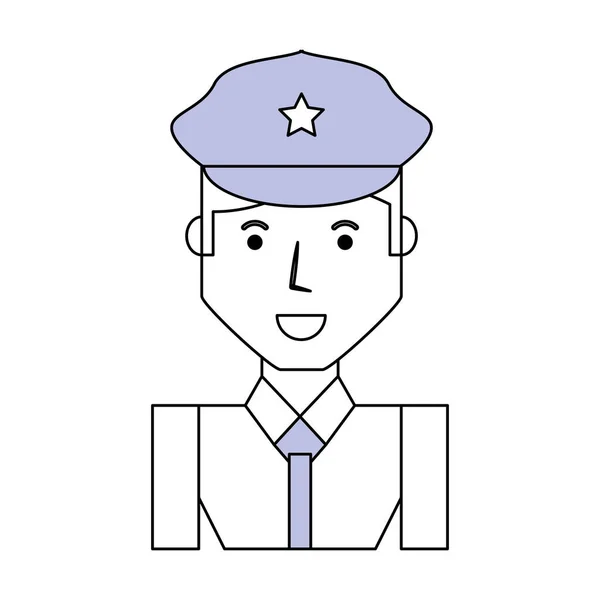 Policial Desenho Animado Ícone Vetor Ilustração Design Gráfico —  Vetores de Stock