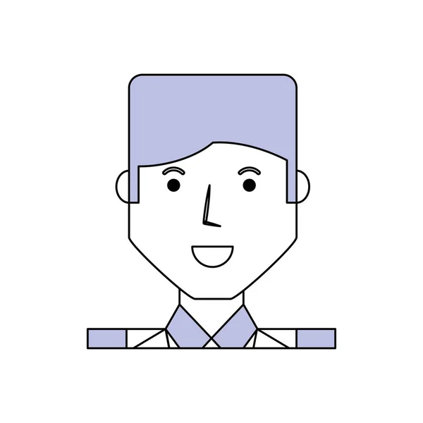 Businessman Profil Dessin Animé Icône Vectoriel Illustration Graphisme — Image vectorielle