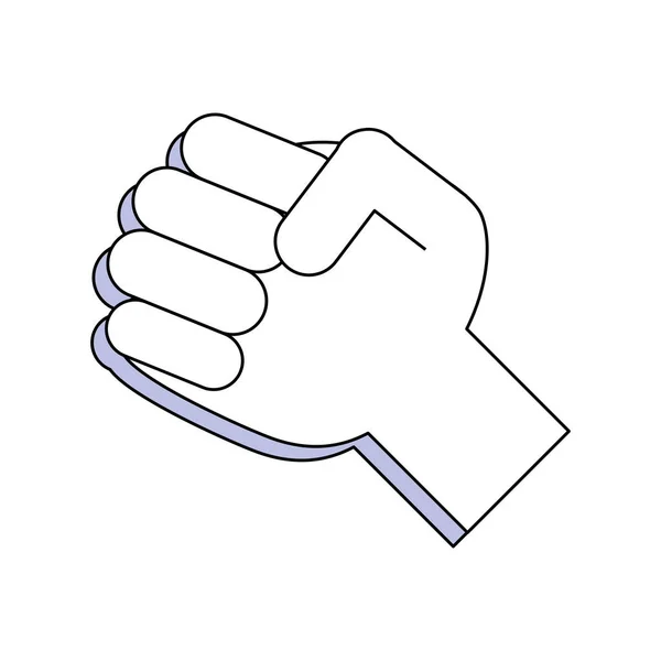 Hand Geballt Symbol Symbol Vektor Illustration Grafik Design — Stockvektor