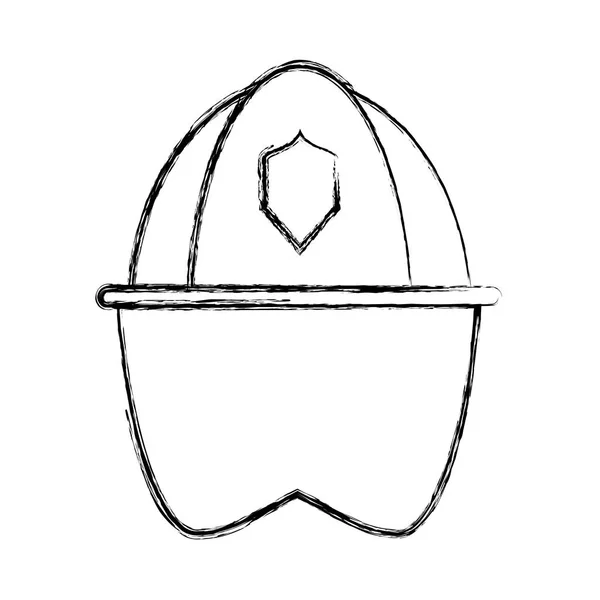 Firefigther Helmet Cartoon Icon Vector Illustration Graphic Design — Stock Vector