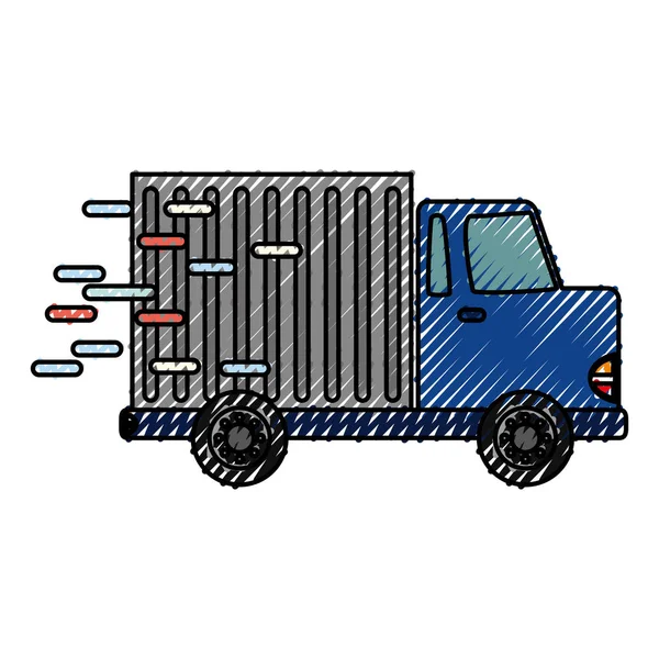 Delivery Cargo Truck Icon Vector Illustration Graphic Design — Stock Vector