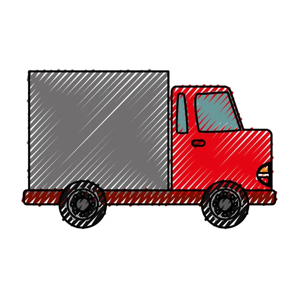 Lieferung Fracht Lkw Symbol Vektor Illustration Grafik Design — Stockvektor