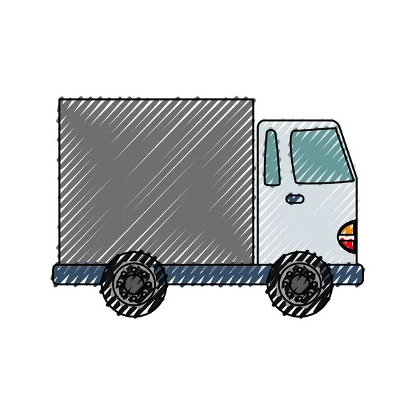 Delivery Cargo Truck Icon Vector Illustration Graphic Design — Stock Vector