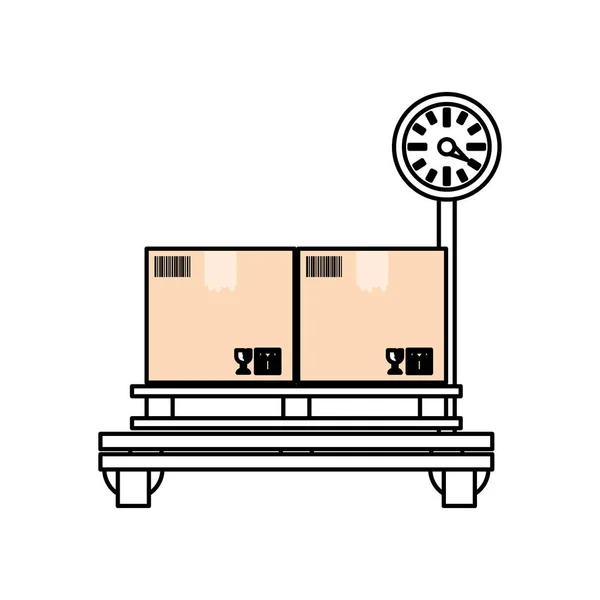 Lieferung Kartons Symbol Vektor Illustration Grafik Design — Stockvektor