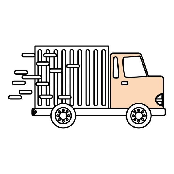 Consegna Camion Icona Vettore Illustrazione Grafica Disegno — Vettoriale Stock