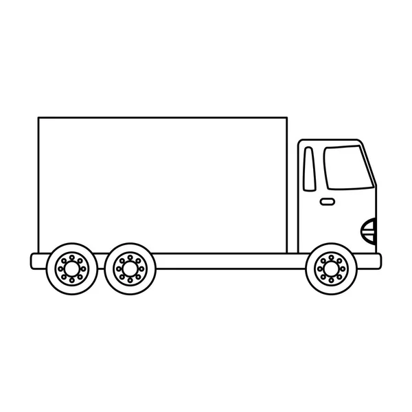 Παράδοση Φορτίου Φορτηγού Εικονίδιο Διανυσματικά Εικονογράφηση Γραφιστικής — Διανυσματικό Αρχείο