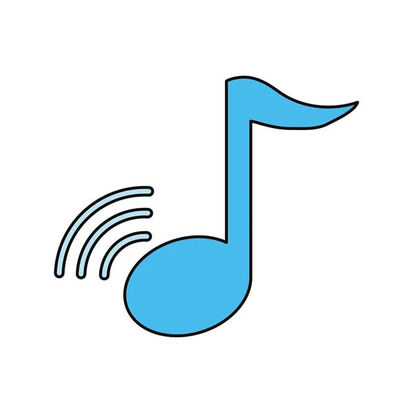 Symbole Note Musique Icône Vectoriel Illustration Graphisme — Image vectorielle
