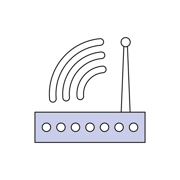 Wifi Internet Router Ícone Vetor Ilustração Design Gráfico — Vetor de Stock