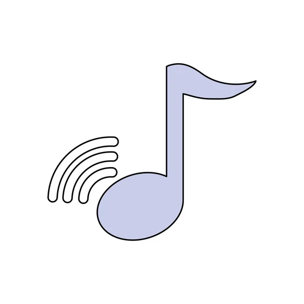 Musik Note Symbol Symbol Vektor Illustration Grafik Design — Stockvektor