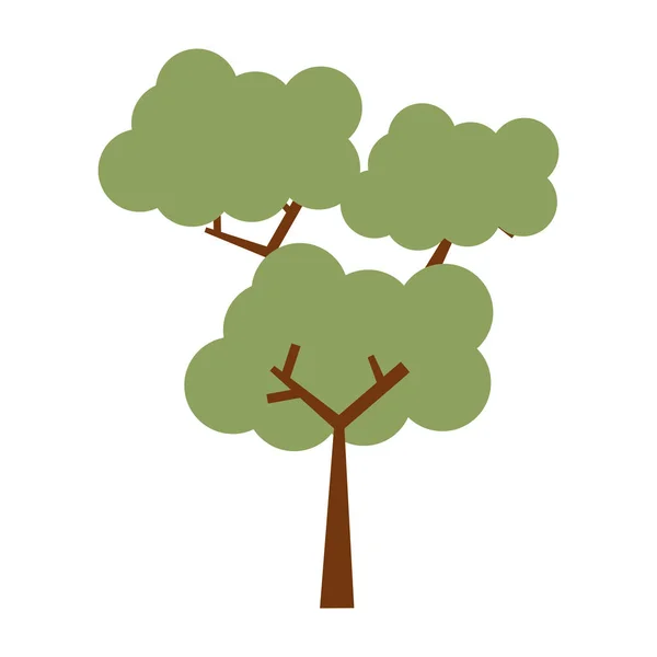 Árbol Naturaleza Ecología Icono Vector Ilustración Diseño Gráfico — Archivo Imágenes Vectoriales