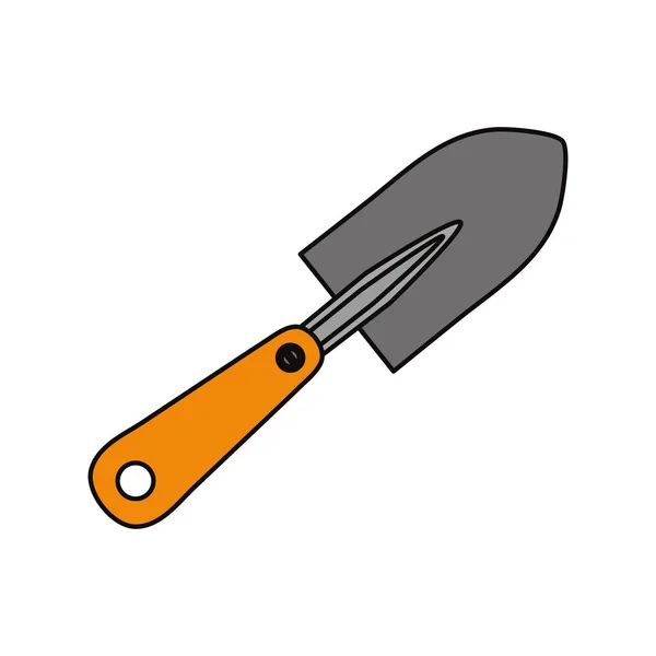 Schaufel Gartenarbeit Werkzeug Symbol Vektor Illustration Grafik Design — Stockvektor