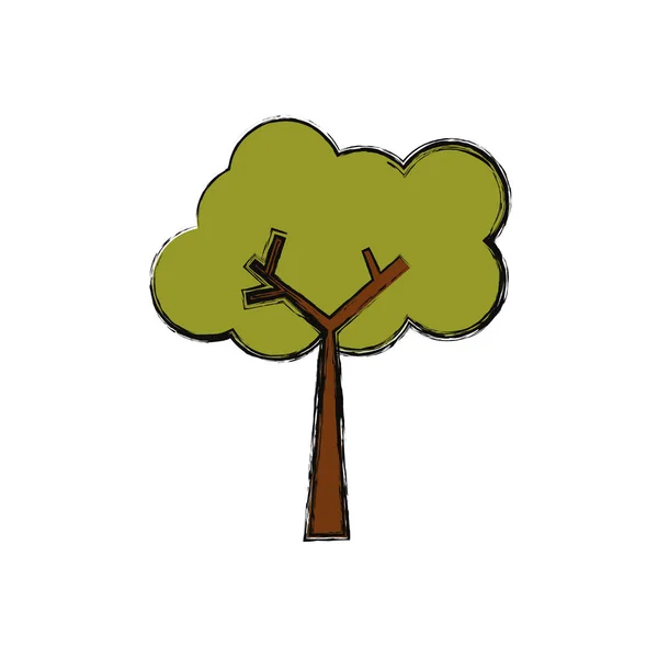 Natura Drzewo Ekologia Ikona Wektor Ilustracja Projekt Graficzny — Wektor stockowy