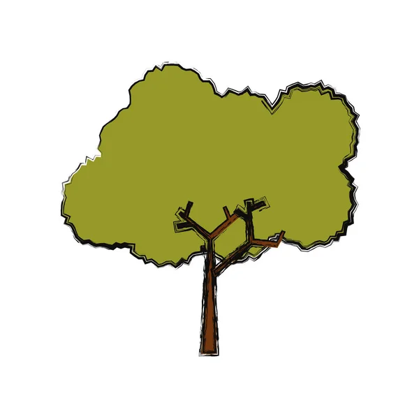 Ağaç Doğa Ekoloji Simge Vektör Çizim Grafik Tasarım — Stok Vektör