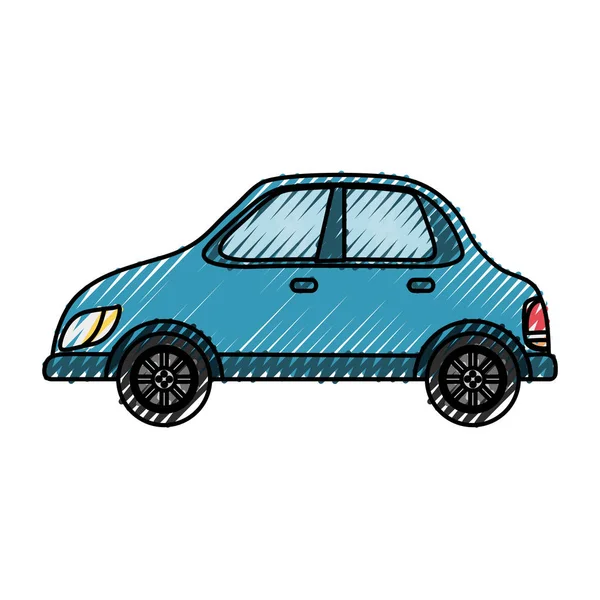 Vehículo Coche Aislado Icono Vector Ilustración Diseño Gráfico — Vector de stock