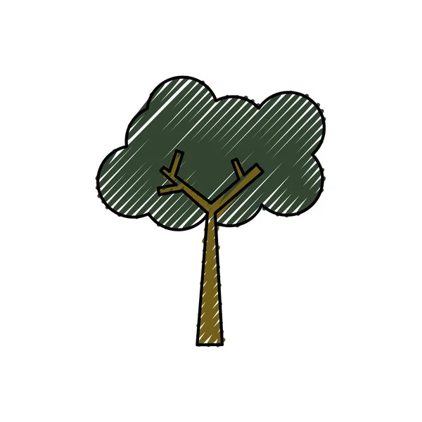 Träd Natur Ekologi Ikon Vektor Illustration Grafisk Design — Stock vektor