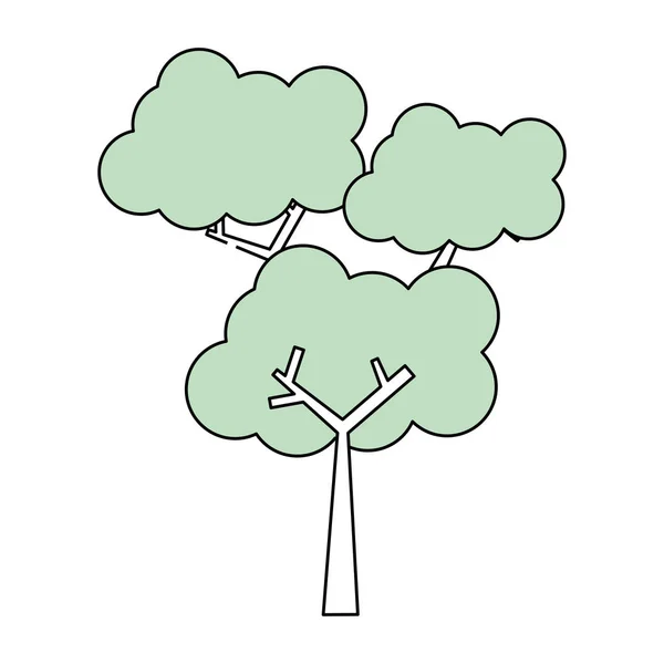 Ağaç Doğa Ekoloji Simge Vektör Çizim Grafik Tasarım — Stok Vektör