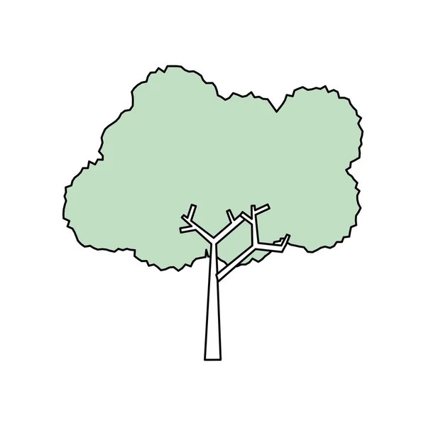 树上自然生态图标矢量图平面设计 — 图库矢量图片