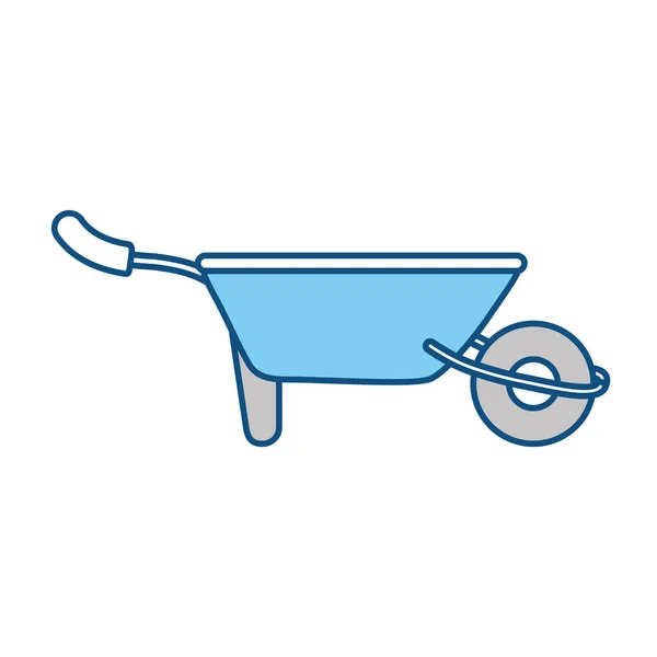 Wheelbarrow Gardening Tool Icon Vector Illustration Graphic Design — Stock Vector