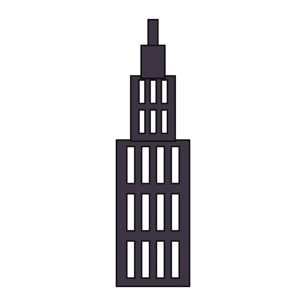 Torre Urbana Icono Del Edificio Vector Ilustración Diseño Gráfico — Vector de stock