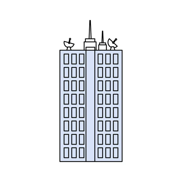 Torre Urbana Icono Del Edificio Vector Ilustración Diseño Gráfico — Archivo Imágenes Vectoriales