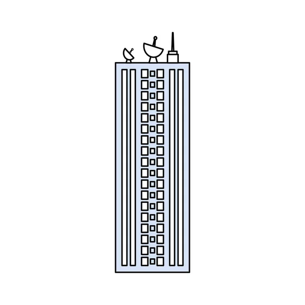 Projeto Gráfico Ilustração Vetor Construção Urbana Ícone Torre — Vetor de Stock