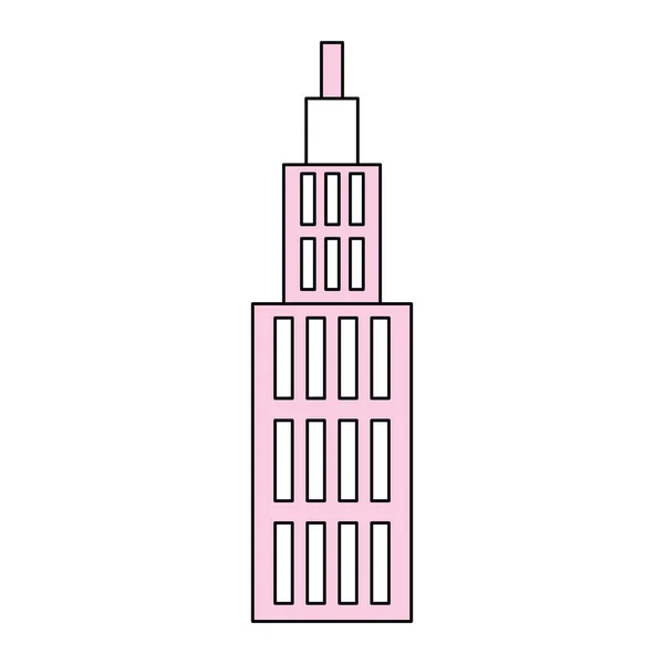 Torre Urbana Icono Del Edificio Vector Ilustración Diseño Gráfico — Vector de stock