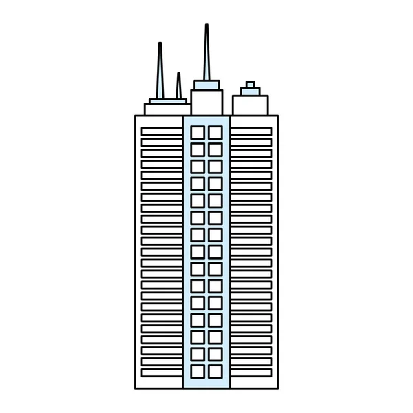 Torre Urbana Icono Del Edificio Vector Ilustración Diseño Gráfico — Vector de stock