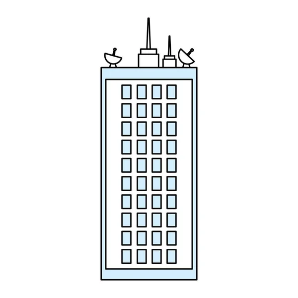Torre Urbana Icono Del Edificio Vector Ilustración Diseño Gráfico — Vector de stock