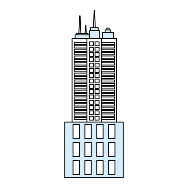 Αστικός Πύργος Κτίριο Εικονίδιο Εικονογράφηση Διάνυσμα Γραφικού Σχεδιασμού — Διανυσματικό Αρχείο