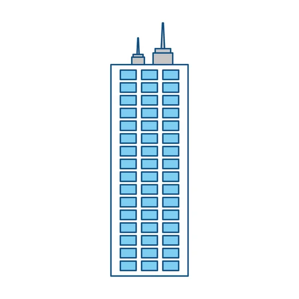 Városi Torony Épület Ikon Vektoros Illusztráció Grafikai Tervezés — Stock Vector
