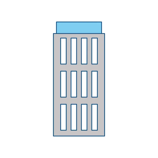 Städtische Turm Gebäude Symbol Vektor Illustration Grafik Design — Stockvektor