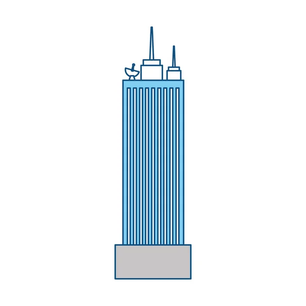 Stedelijke Tower Gebouw Pictogram Vector Illustratie Grafisch Ontwerp — Stockvector