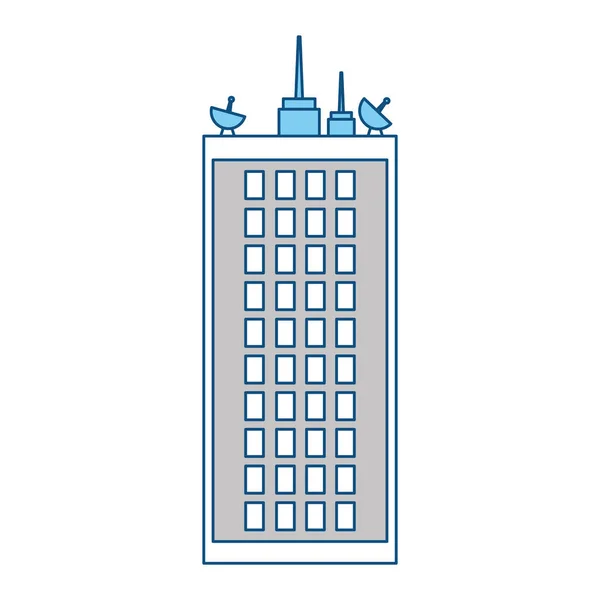 Städtische Turm Gebäude Symbol Vektor Illustration Grafik Design — Stockvektor