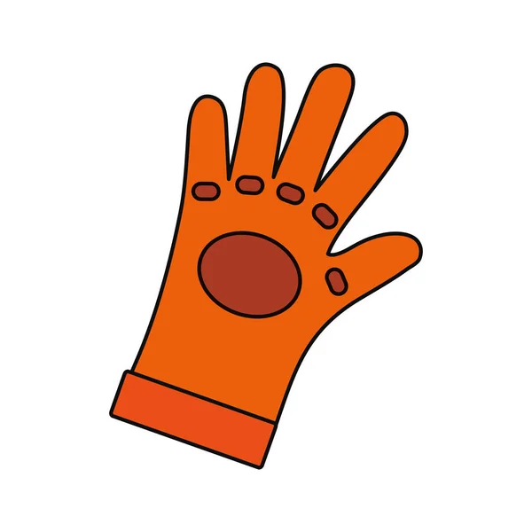 Handschoen Industriële Veiligheid Pictogram Vector Illustratie Grafisch Ontwerp — Stockvector