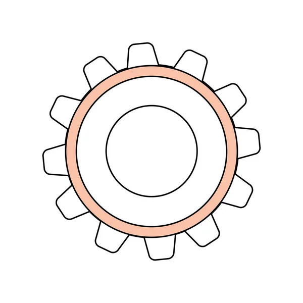 Ingranaggio Pezzo Icona Vettoriale Illustrazione Grafica — Vettoriale Stock