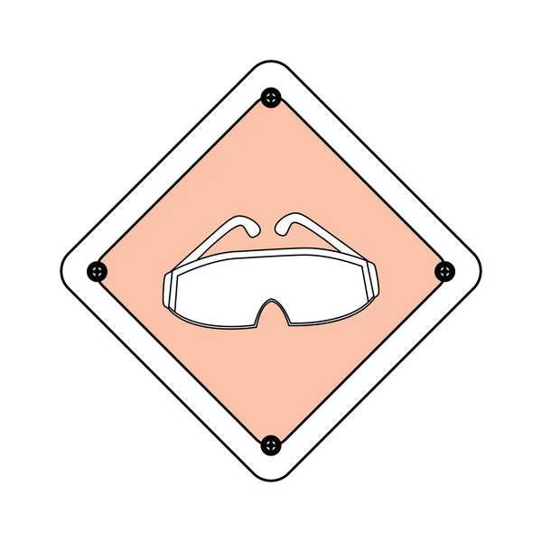 Industrielle Sicherheit Zeichen Symbol Vektor Illustration Grafik Design — Stockvektor