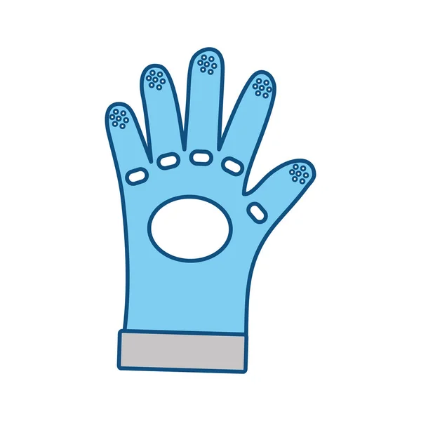 Handschoen Industriële Veiligheid Pictogram Vector Illustratie Grafisch Ontwerp — Stockvector