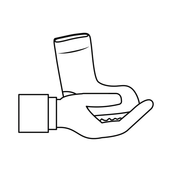 Boot Indutrial Sicurezza Icona Vettoriale Illustrazione Grafica — Vettoriale Stock