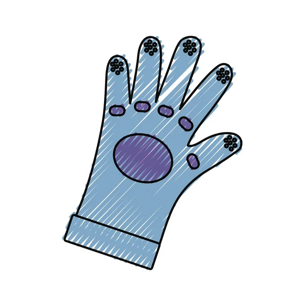 Handschuh Industrielle Sicherheit Symbol Vektor Illustration Grafik Design — Stockvektor
