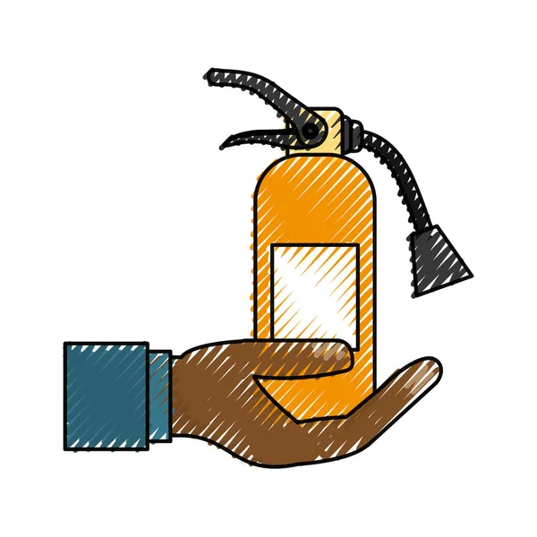 Feuerlöscher Industrielle Sicherheit Symbol Vektor Illustration Grafik Design — Stockvektor