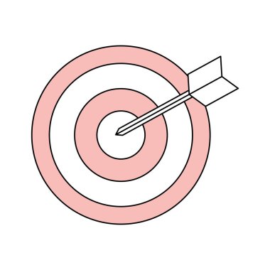 Hedef tahtası sembol simge vektör çizim grafik tasarım