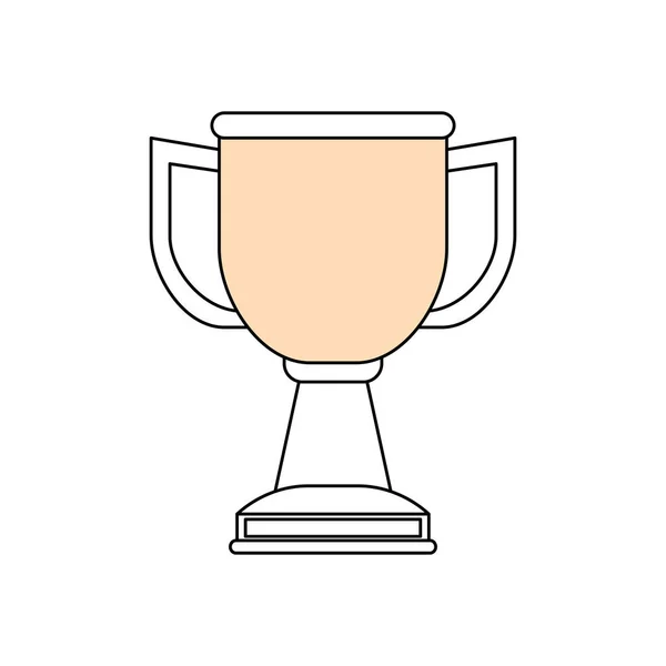 Coupe Trophée Icône Isolée Vectoriel Illustration Conception Graphique — Image vectorielle