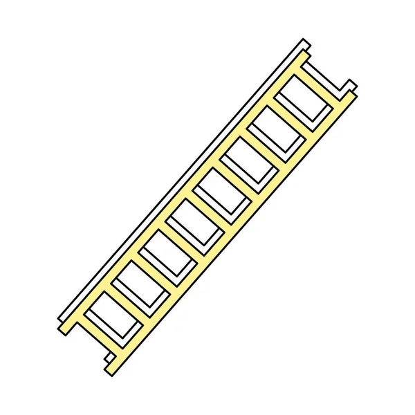 Ladder Tool Geïsoleerd Pictogram Vector Illustratie Grafisch Ontwerp — Stockvector