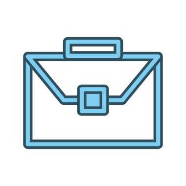 İş evrak çantası sembol simge vektör çizim grafik tasarım