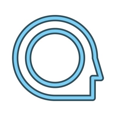 Adam baş siluet simge vektör çizim grafik tasarım