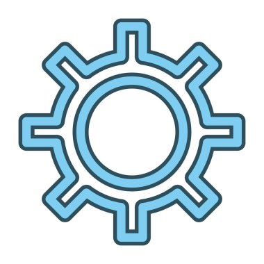 Dişli makine parça simge vektör çizim grafik tasarım