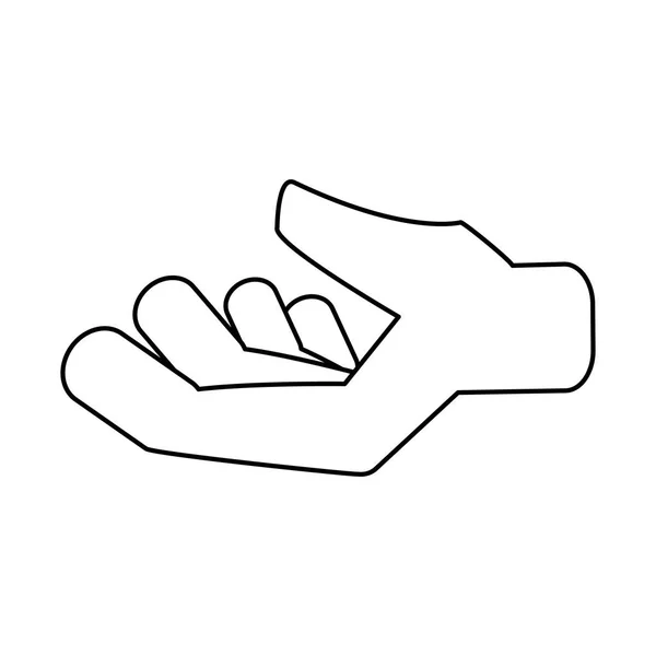 Χέρι Σύμβολο Απομονωμένη Εικονίδιο Εικονογράφηση Διάνυσμα Γραφικού Σχεδιασμού — Διανυσματικό Αρχείο