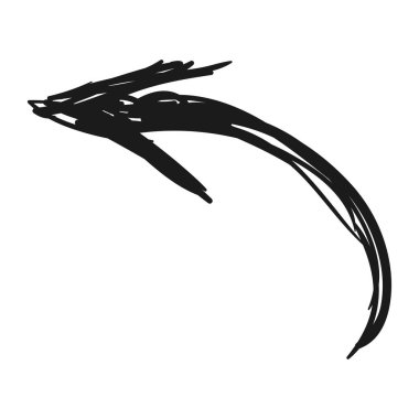 Ok izole karalama simge vektör çizim grafik tasarım