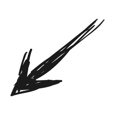 Ok izole karalama simge vektör çizim grafik tasarım