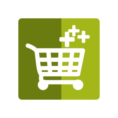 Alışveriş sepeti sembol simge vektör çizim grafik tasarım